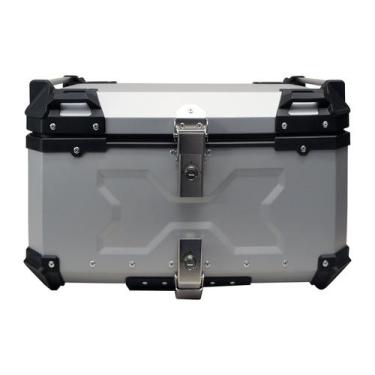 Imagem de Bau Moto Traseiro 65 Litros Universal Aluminio Anti-roubo Nf - TRONOS,