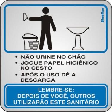 Imagem de Placa Sinalizacao Aluminio 15X15 ''Procedimento Sanitario Masculino'' 