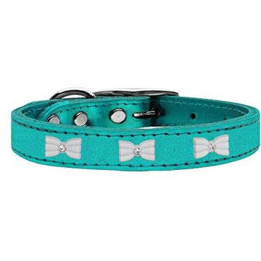 Imagem de Mirage Pet Products 83-57 TQM26 Coleira para Cachorro de Couro Metálico Genuíno com Laço