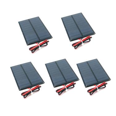Imagem de GQYYS Mini painéis solares de 5 V 250 mA 1,25 W para mini células solares de energia solar, materiais de brinquedo "faça você mesmo", células fotovoltaicas, kits do sistema solar, módulo de painel de células solares pequeno 110 mm x 69 mm (4 x 2,7 polegadas)