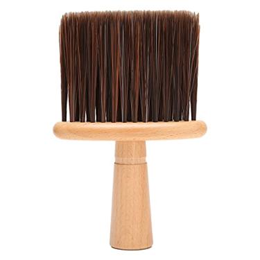 Imagem de Escova de cabelo para limpeza facial, escova de corte de cabelo de nylon alça Theaceae para uso em estação de cabeleireiro de salão doméstico (marrom)