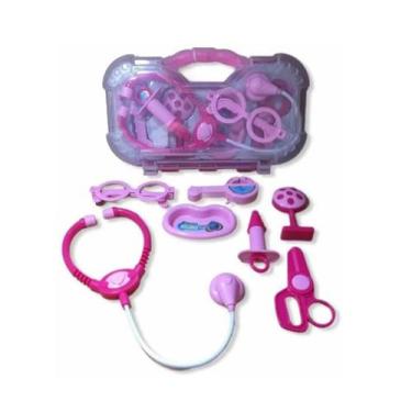 Imagem de Maleta Kit Medico Rosa Brinquedo Doutora Medicina Enfermeira Mini - Pa