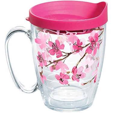 Imagem de Caneca de café com tampa da Tervis Japanese Cherry Blossom, 473 ml, transparente