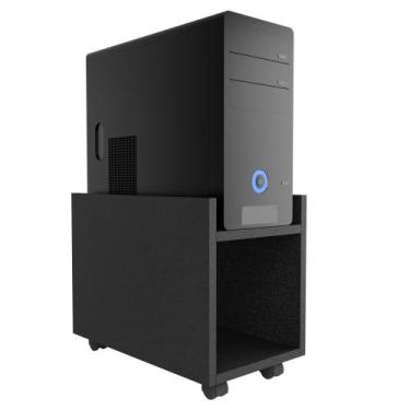 Imagem de Suporte Cpu Nobreak Estabilizador Mdf Com Rodinhas Portatil - R9 DECOR