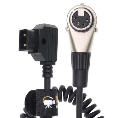 Imagem de Cabo de alimentação fêmea D Tap para XLR de 4 pinos para Sony Venice PMW-F5 F55 SXS, filmadora Practilite 602 DSLR, Blackmagic URSA Mini Pro, Panasonic Varicam (ângulo XLR 4F para D-tap, cabo
