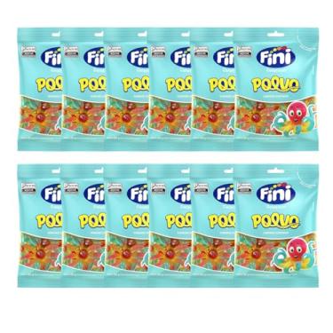 Imagem de Fini Bala de Goma Polvo, Sabores Sortidos, 80g, Caixa com 12 Unidades