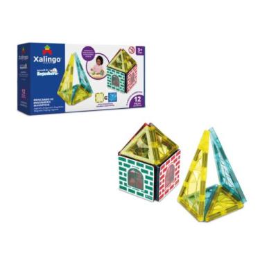 Imagem de Brinquedo Brincando de Engenheiro Magnético 12 Peças Xalingo - 63043