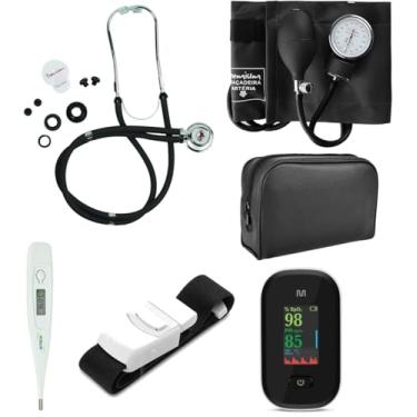 Imagem de Kit Enfermagem Acadêmico Com Estojo Completo Preto HC377 - Premium