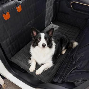 Imagem de HYuMCCyhT Tapete de cama para animais de estimação de banco traseiro, capa de assento de cachorro de luxo, antiderrapante, para viagem, adequado para extensores de banco traseiro, protetor de assento