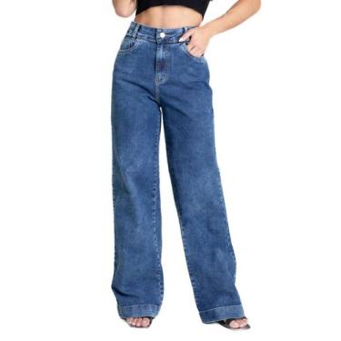 Imagem de Calça Jeans Sawary Wide Leg - 281344 - Azul medio 36, Azul, 36