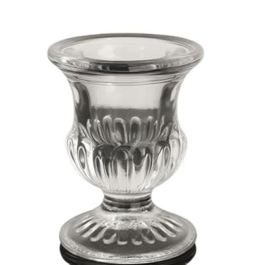 Imagem de Castiçal de Vidro, Porta Velas para Decoração de Mesa e Aparador com Estilo e Elegância(Sextavado Redondo)