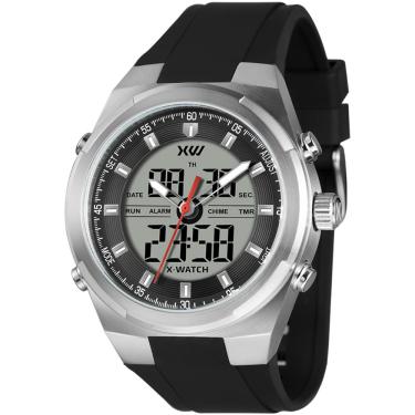 Imagem de Relógio X-Watch Masculino Ref: Xmspa033 P1px Anadigi Prateado