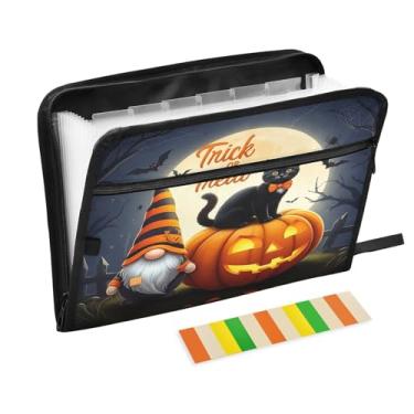 Imagem de CEBUGI Pasta expansível com 13 bolsos, organizador de arquivos sanfonado à prova d'água com etiquetas tamanho A4, organizador de documentos de papel para escola, material de escritório, fundo de