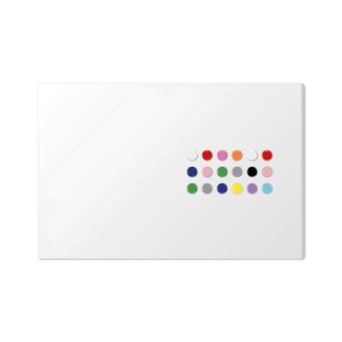 Imagem de Painel de Metal 90x60cm p/Fotos, Recados, Notas + 36 Imãs (Branco)