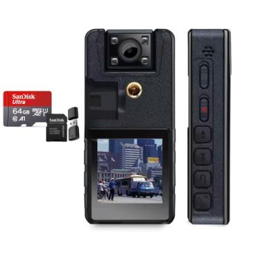 Imagem de Mini Câmera A39 Policia Body Segurança Full Hd 1080p 64gb