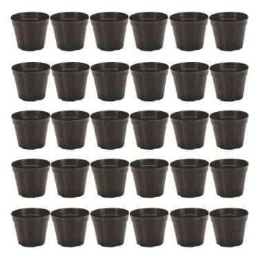 Imagem de Kit 30 Vasinhos Para Suculenta Preto 150ml Vaso Para Muda De Plantas P