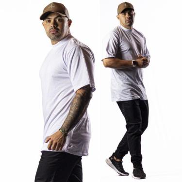 Imagem de Camiseta Oversized Masculina Camiseta Algodão Fio 30.1 Lisa - RM Fabri