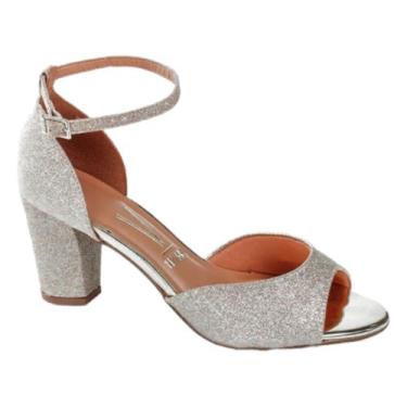 Imagem de Sandália Vizzano Tela Shine 6262406 - Feminino, 38, Prata