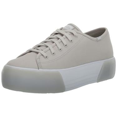 Imagem de Keds Couro feminino triplo, Branco/cinza Bubble Foxing, 35