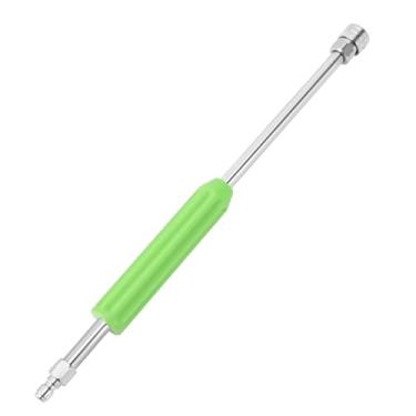 Imagem de Varinha de extensão de lavadora de pressão, 43.2 cm de aço inoxidável 1/10.2 cm Lança de lavadora de energia de conexão rápida, 4000 PSI (cabeça reta)