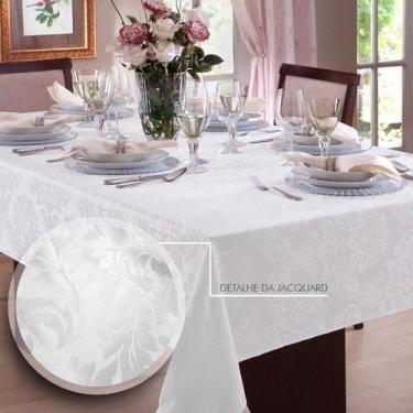 Imagem de Toalha de mesa Jacquard 6 Lugares  Admirare, Branca