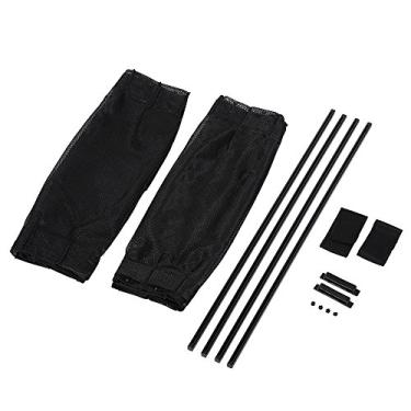 Imagem de Cortina de janela do carro GRCFUMO, tons de janela de carro ajustáveis, viseira de cortina para amamentação para amamentar, trocar de roupa, acampar (Black grid)