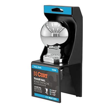 Imagem de CURT 40068 Bola cromada de engate de reboque, 4,5 kg, 6,3 cm de diâmetro, haste de 3,1 cm x 6,3 cm