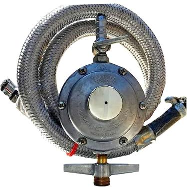 Imagem de regulador aliança 5kg mangueira malha aço inox 2 metros