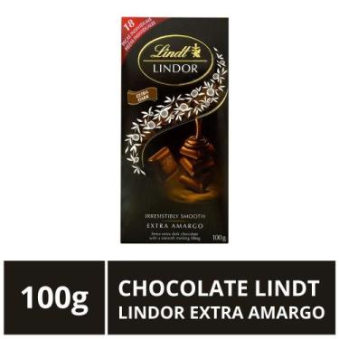 Imagem de Chocolate Lindt Lindor, Extra Amargo, Barra De 100G
