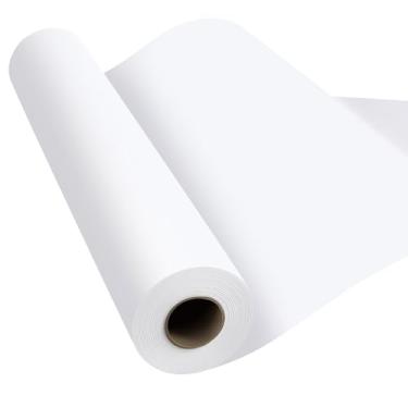 Imagem de Phinus Rolo de papel artesanal de 38 cm x 300 cm, rolo de papel kraft de nível industrial, rolo de papel de cavalete branco para crianças para se mudar, embrulhar presentes, arte de parede, caminho de