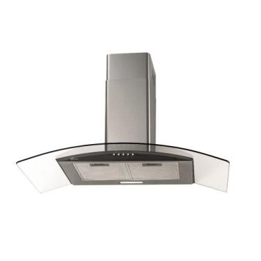 Imagem de Coifa de Parede Fischer Fit 90cm com Vidro Curvo Inox, Inox, 110V