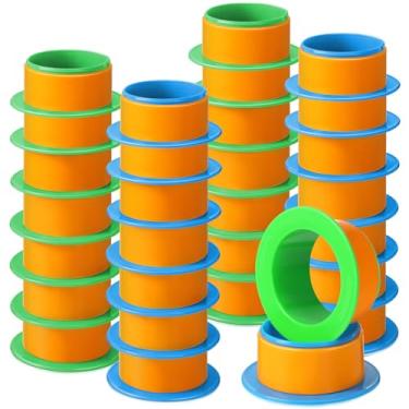 Imagem de Marsui 12 pares de dispensador de plástico elástico protetor de mão alça retrátil extrator manual de filme para mover rolo de envoltório elástico embalagem de paletes ajuste de 7,6 cm núcleo de