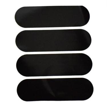 Imagem de Adesivo Refletivo Para Capacetes Preto Kit 4 Unidades Moto - Polivisor