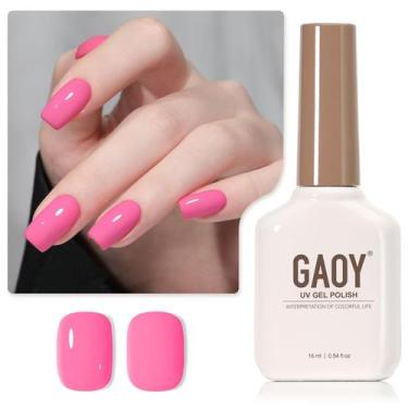 Imagem de Verniz em Gel GAOY Rosa Brilhante 16ml - Secagem UV/LED