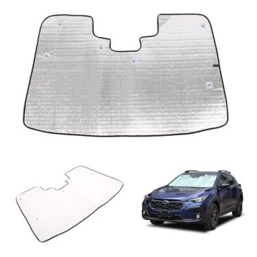 Imagem de Para-brisas Compatível com Subaru Protetor de Para-brisa Frontal Dobrável Protetor Solar Bloqueia os Raios UV Mantenha o Refrigerador do Carro (para Subaru Crosstrek 2024 2025)