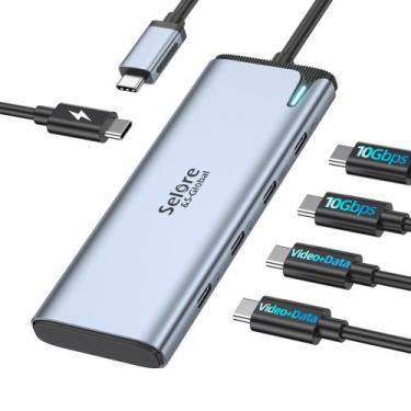 Imagem de Divisor USB C Selore & S-Global 4K/60 Hz DP Alt Mode 5 em 1 - Selore&S