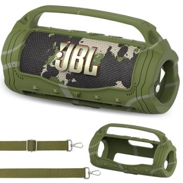 Imagem de Capa de silicone para alto-falante Bluetooth portátil JBL Flip 7, acessórios para JBL Flip 7 Bold Pro AI Sound Capa protetora de alto-falante Bluetooth com alça de silicone (quad)