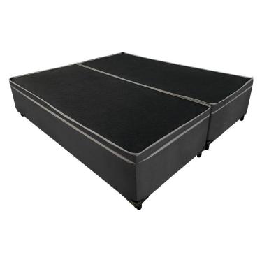 Imagem de Base Cama Bau Articulado Queen 1,98x1,58x0,40 Suede E Cinza