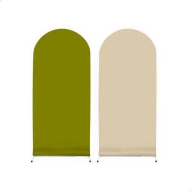 Imagem de Painel de festa decorativo romano liso dupla face 2mx1m - Davest, VERD