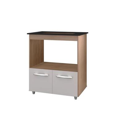 Imagem de Balcao Para Cooktop Elisa 5 Bocas Para Forno e Microondas Savana Off White