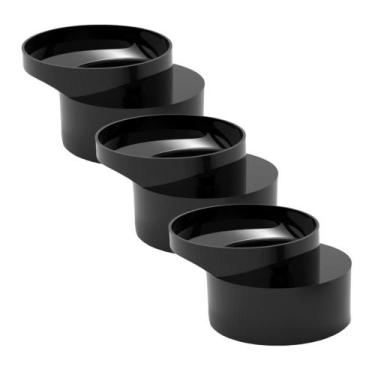 Imagem de Kit 3 Bolsa Deslocamento Ajuste de Vaso Sanitário Excêntrica Preto Gio