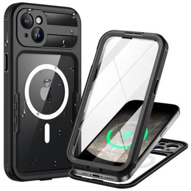 Imagem de Capa de telefone Lanhiem Magnetic para iPhone 15 Plus à prova d'água