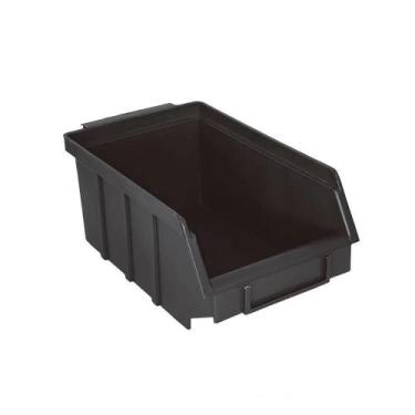 Imagem de Caixa Box Gaveteiro Industrial Preta N3 8x10x16cm - Caixaplast