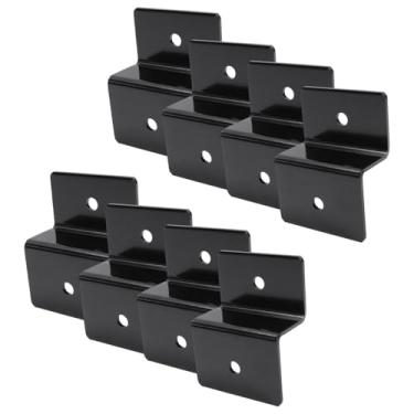 Imagem de KUMGROT Suportes Z de painel solar de 6 cm, suportes de painel solar de liga de alumínio para painéis solares, telhado, trailer, barco, fora da rede, 4 peças, preto
