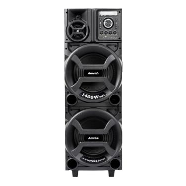 Imagem de Caixa Amplificada Amvox Titan Black - 1400W RMS - TWS - Bivolt - Alça de Transporte - ACA1402