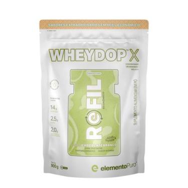 Imagem de Wheydop X Elemento Puro sabor Chocolate Branco com Pistache Refil 900g