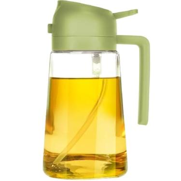 Imagem de Porta Azeite Spray de Vidro 2 em 1 para Azeites e Molhos Com Alça (Verde) Para Cozinhar Temperar Saladas