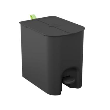 Imagem de Coza - Lixeira Borboleta com Pedal 12L com Alça Verde Matcha - Preto