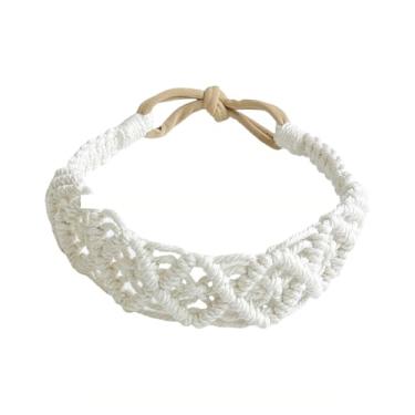 Imagem de Bandanas trançadas femininas modernas e elásticas florais tecidas à mão