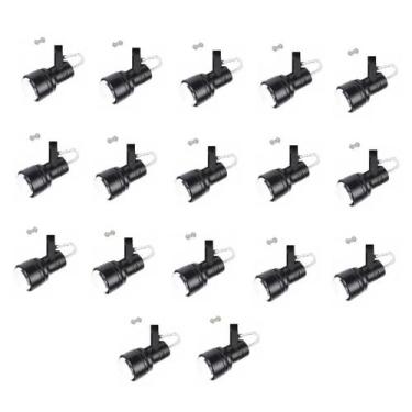 Imagem de Kit 17 Spot Trilho Perfilado Eletro calha Par20 Bulbo OL4 - Hiperlight